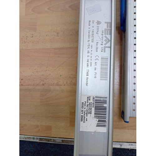 8 - A pair of FEAL lightweight folding channel ramp used for wheelchairs and mobility scooters with a 20... 