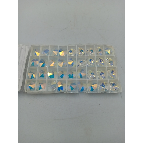 315 - 36x Swarovski AB crystal heart shaped beads