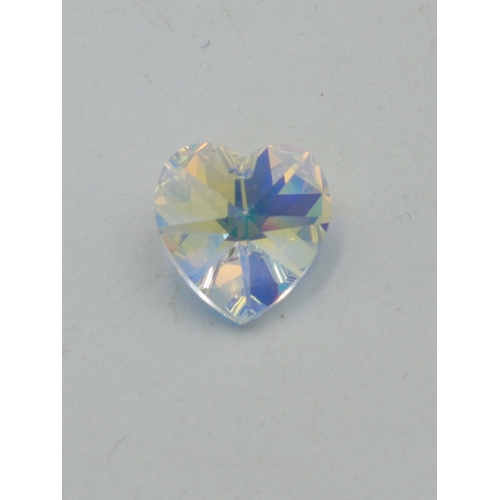 315 - 36x Swarovski AB crystal heart shaped beads