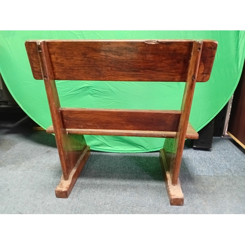 127 - Antique wooden bench height 22.5