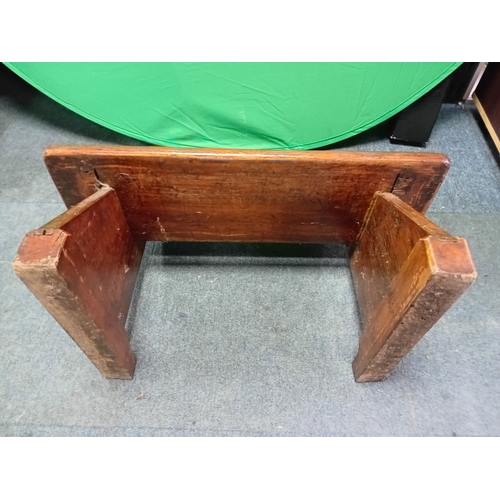 127 - Antique wooden bench height 22.5