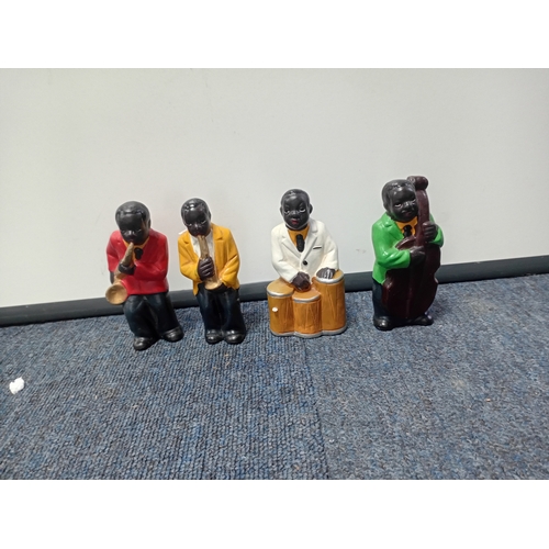 250 - Vintage ceramic jazz band figures.