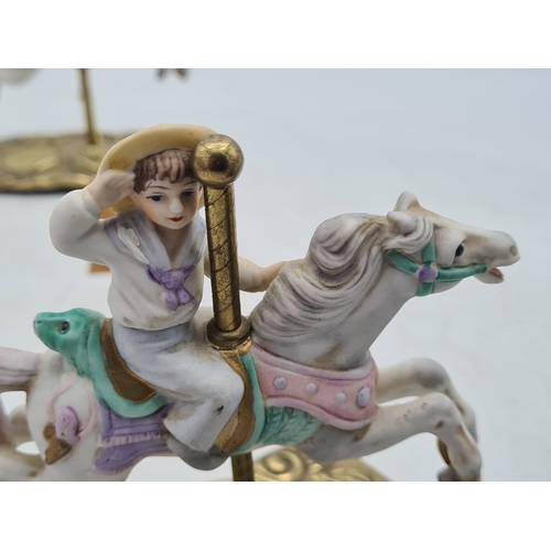 252 - A pair of limited edition ornamental American Carousel Horses by Tobin Fraley, No 9078 & 9024, 1988 ... 