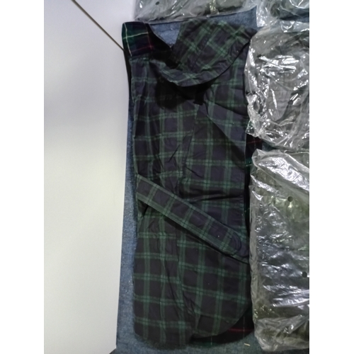 13 - 8 Wax jacket dog coats. All different sizes and 2 of them have no packaging but 6 of them are still ... 