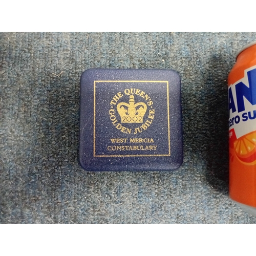 300 - A Royal mint West Mercia Police Elizabeth II golden jubilee commemorative medal