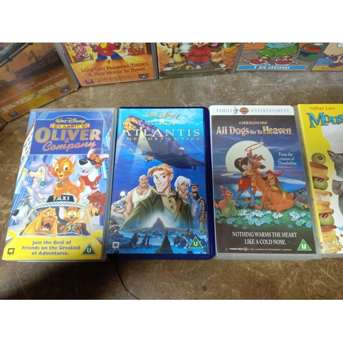 88 - A collection of VHS tapes to include; Cinderella 2, the hunchback of Notre dame, an American tail, a... 