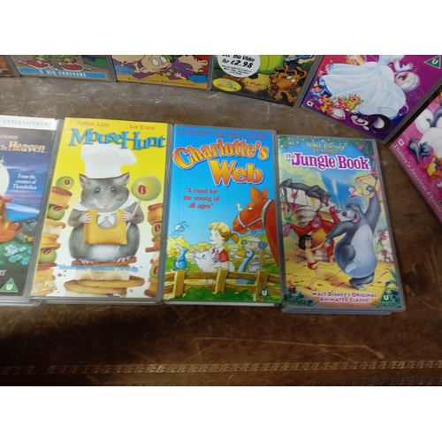 88 - A collection of VHS tapes to include; Cinderella 2, the hunchback of Notre dame, an American tail, a... 