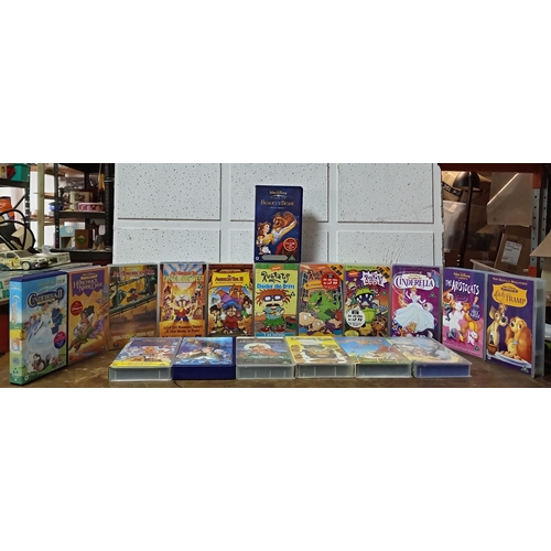 88 - A collection of VHS tapes to include; Cinderella 2, the hunchback of Notre dame, an American tail, a... 