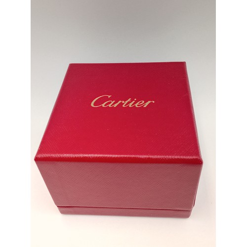 205 - A genuine Cartier love ring fully hallmarked in 18 karat gold with Cartier box.