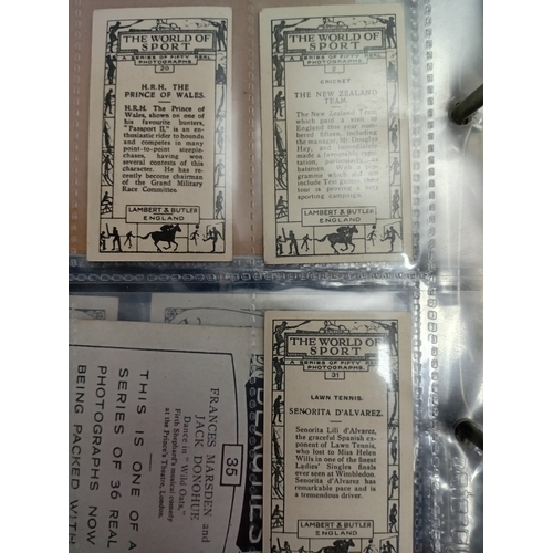 sunripe cigarette cards An album of cigarette cards. Featuring, Sunripe & spinet oval, Carreras  LTD, the Lambert & Butler an