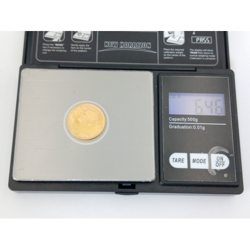 361 - A 1935 Swiss 20 Franc 0.900 Gold coin with box. Weight 6.46 Grams.