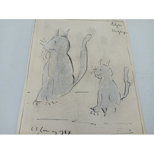 103 - An orginal ink drawing signed 