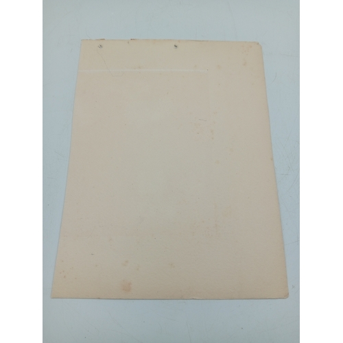 104 - An Orginal ink drawing signed L. S. Lowry depicting a pair of cats. (Height 20 cm x Width 13 cm)