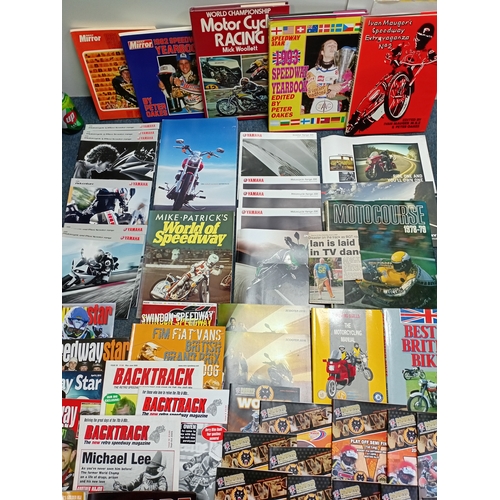 62 - A large collection of thematic literature devoted to motorcycling and speedway , including books , y... 