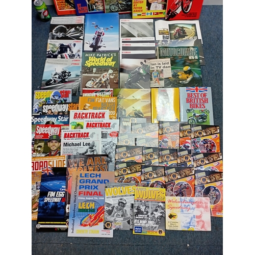 62 - A large collection of thematic literature devoted to motorcycling and speedway , including books , y... 