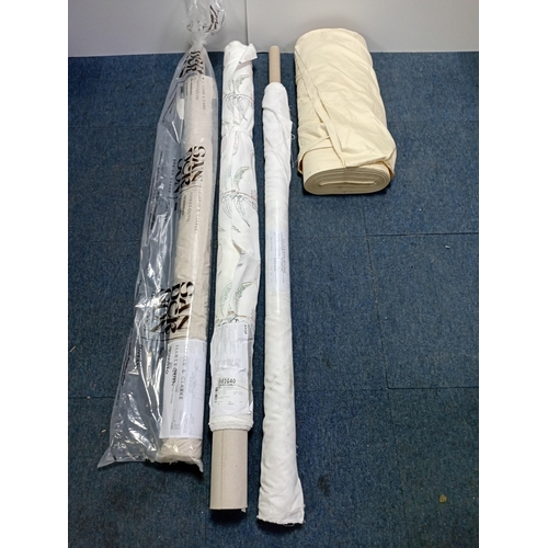 76 - A collection of 4 rolls of fabric. To include Sanderson Design Group, Ro Elvey blush (Width 140 cm),... 