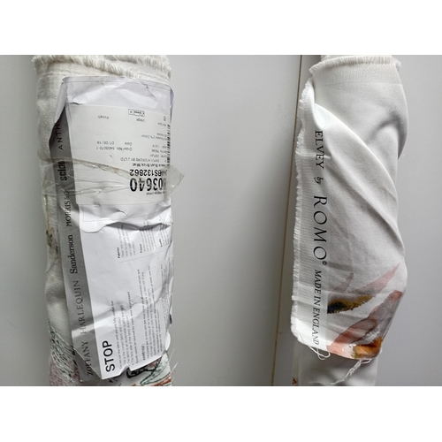 76 - A collection of 4 rolls of fabric. To include Sanderson Design Group, Ro Elvey blush (Width 140 cm),... 