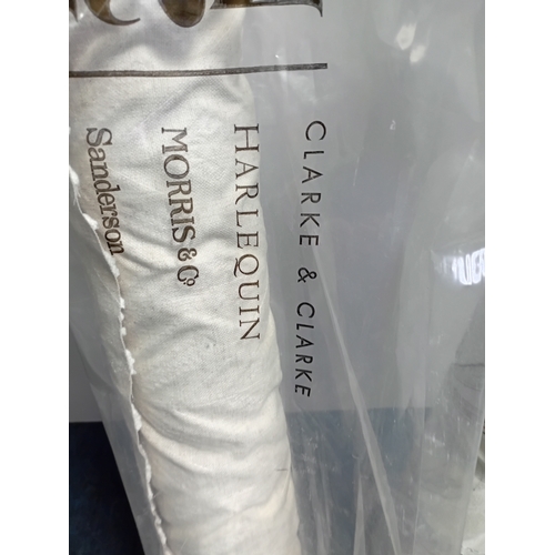 76 - A collection of 4 rolls of fabric. To include Sanderson Design Group, Ro Elvey blush (Width 140 cm),... 