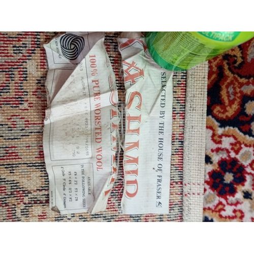 78 - A House of Fraser Kashmir carpet runner rug made of 100% pure worsted wool. (Width 83 cm x Depth 240... 