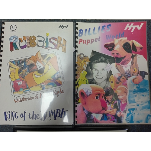 81 - A pair of binders featuring the television programs Rubbish king of the jumble and Billies world of ... 