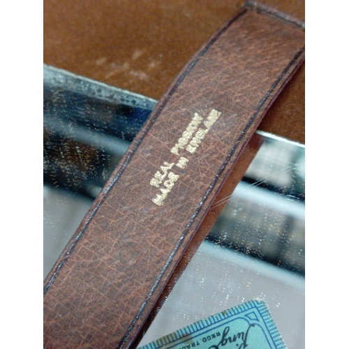 82 - A trio of vintage Men's grooming sets. To include Real pigskin & cowhide cases.