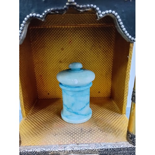 69 - Wooden Home Altar , handmade in India .