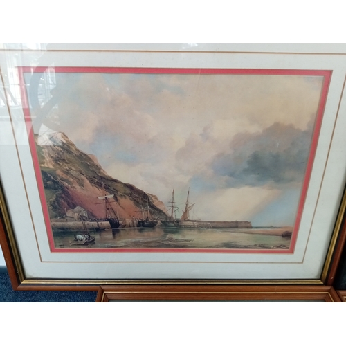 111 - A collection of prints depicting birds by Denise Wheeler, harbour with boats, Wersley