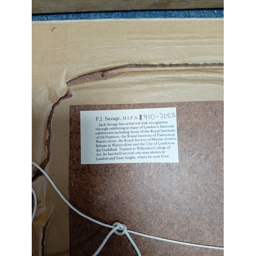 112 - A collection of 4 framed art pieces, primarily featuring landscape scenes and a decorative peacock s... 