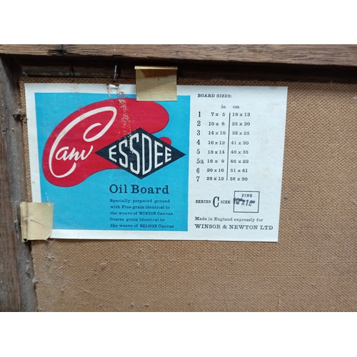 112 - A collection of 4 framed art pieces, primarily featuring landscape scenes and a decorative peacock s... 