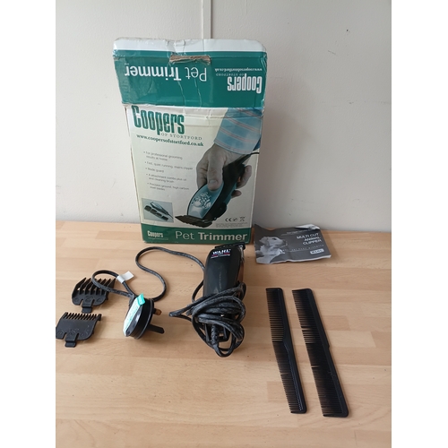 98 - A Coopers of Stortford Pet dog  Trimmer and accessories, pat tested and working.