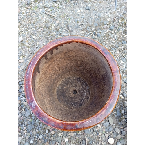 117 - A trio of 3 plant pots. (Height 30 cm x Diameter 28 cm), (Height 17 cm x Diameter 19 cm) & (Height 1... 