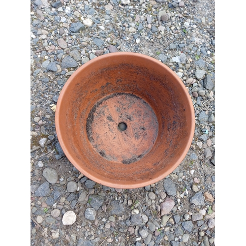 117 - A trio of 3 plant pots. (Height 30 cm x Diameter 28 cm), (Height 17 cm x Diameter 19 cm) & (Height 1... 