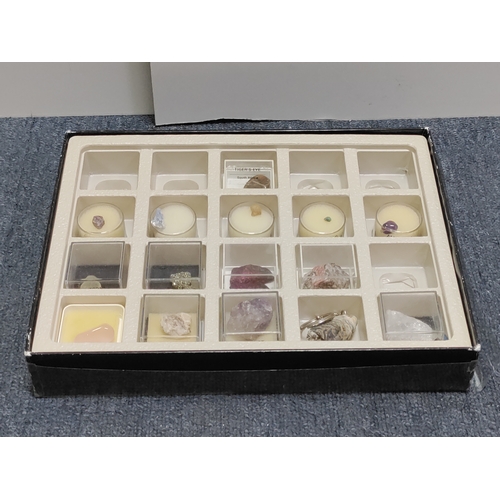 1 - A collection of minerals and semi-precious stones, to include; Tiger's eye, Ruby, Sapphire, Topaz, E... 