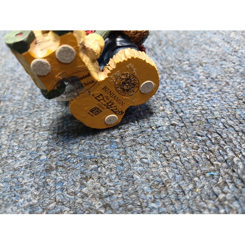 2 - A collection of miniature teddy bear figurines to included brands such as cherished teddies, E&J min... 