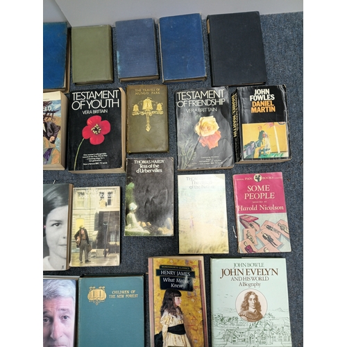 6 - A job lot of books, to include; the pilgrims way, John evelyn, some people, children of the new fore... 