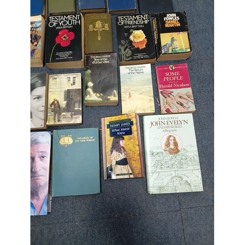 6 - A job lot of books, to include; the pilgrims way, John evelyn, some people, children of the new fore... 