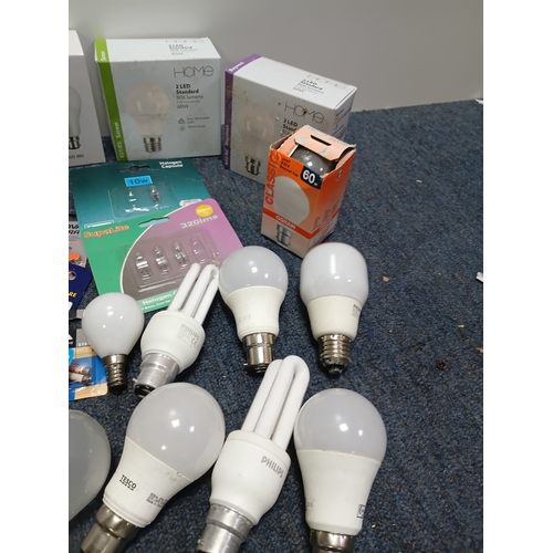 19 - A job lot of mostly lights bulbs and batteries.