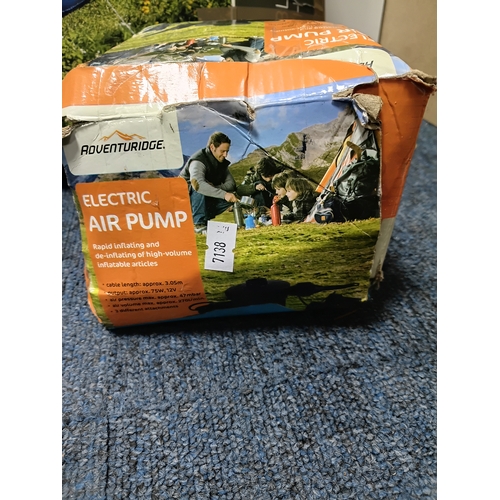 21 - A double airbed with a electric air pump and a vibrating belt made by Vibroaction. Pat tested and wo... 