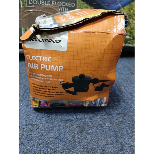 21 - A double airbed with a electric air pump and a vibrating belt made by Vibroaction. Pat tested and wo... 