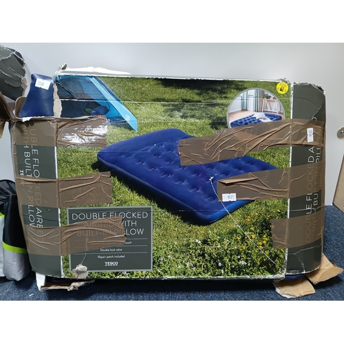 21 - A double airbed with a electric air pump and a vibrating belt made by Vibroaction. Pat tested and wo... 