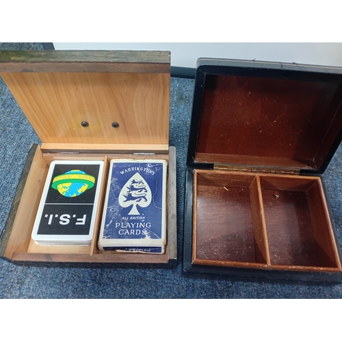 28 - A collection of 8 vintage boxes. Featuring, a W.D. & H.O. Wills Embassy cigar box, card boxes with 2... 