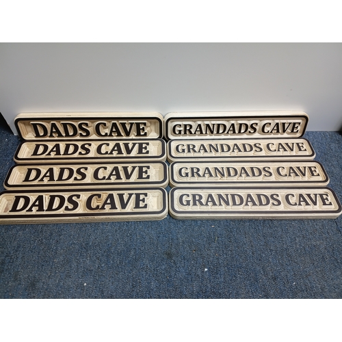 35 - A collection of 12 wooden signs with 6 of them 