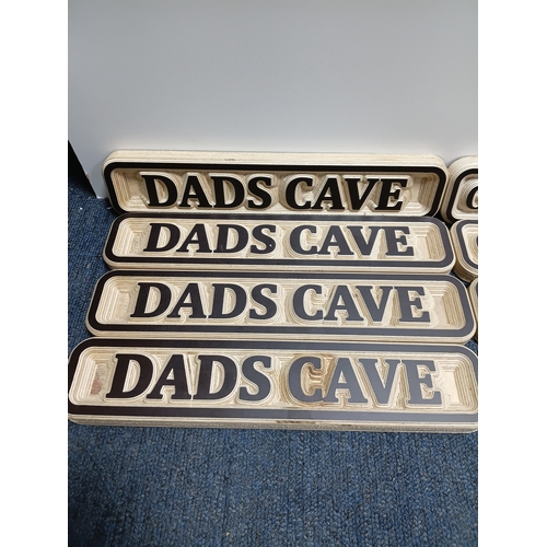 35 - A collection of 12 wooden signs with 6 of them 