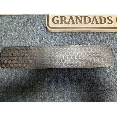 35 - A collection of 12 wooden signs with 6 of them 