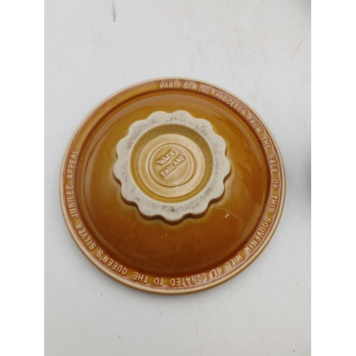 38 - A collection of ceramic Wade bowls or ash trays and trinket dishes featuring an england coronation 1... 