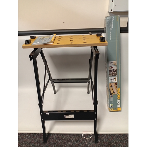 43 - WORKZONE foldable workbench with box.