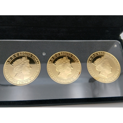 391 - A set of 5 Gibraltar 2021 one crown silver ounce coins in original magnetic case.