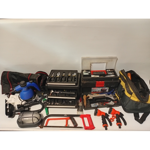 62 - A large set of hand tools organised into several cases and bags covering the needs of electrical ins... 