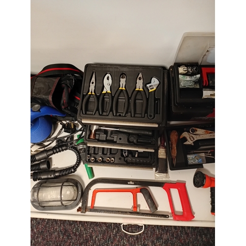 62 - A large set of hand tools organised into several cases and bags covering the needs of electrical ins... 