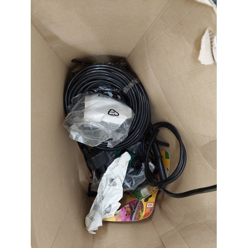 46 - A hozelock deluxe auto kit together with hose reel and sprinkler attachment. All appears present in ... 